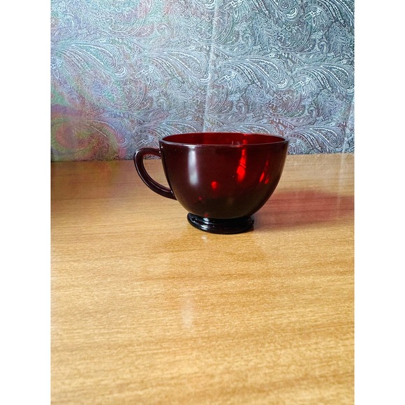 Vintage Anchor Hocking Royal Ruby snack/punch cup - Picture 2 of 10